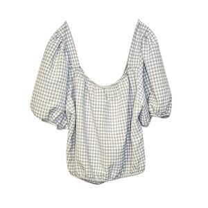 Sienna Sky Small S Checkered Light Tan White Checkered Scoop Oversized NEW NWT